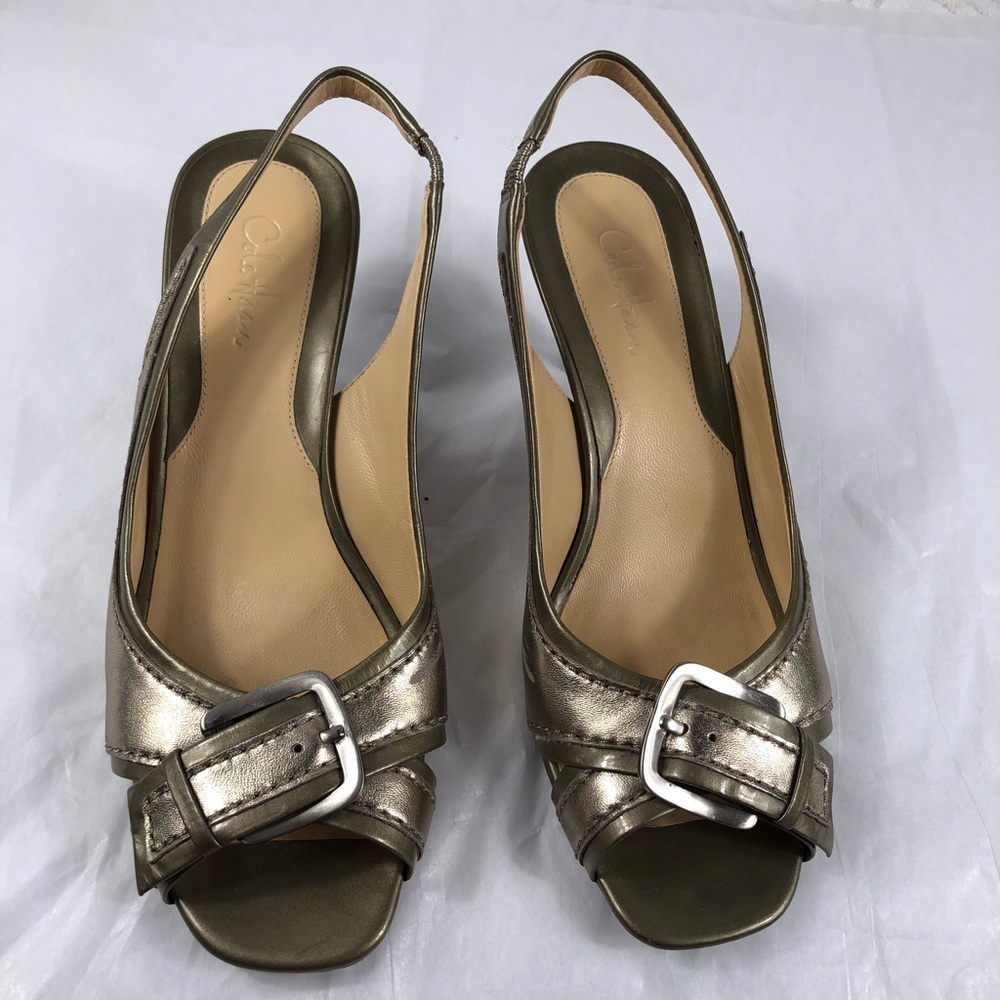 Cole Haan Silvery Bronze Heels 6.5